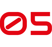 Bold red numbers graphic design