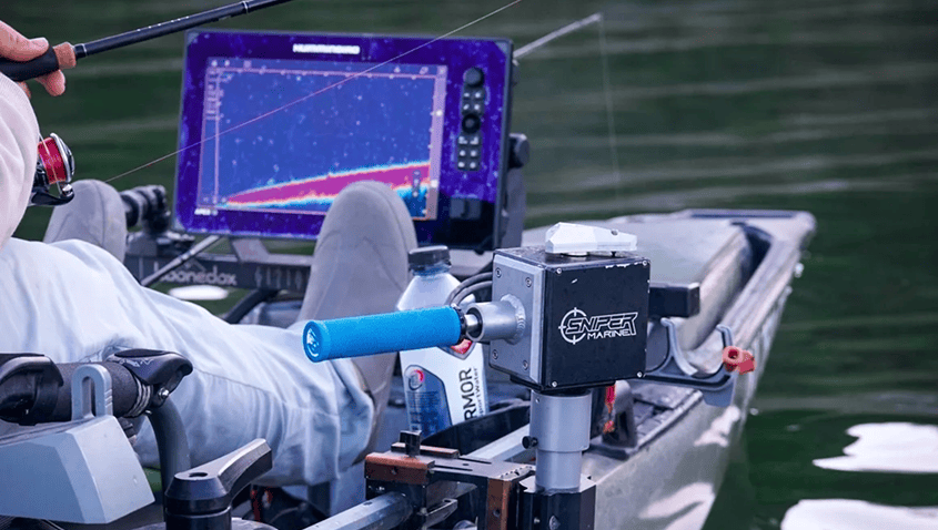Advanced fishing gear on kayak