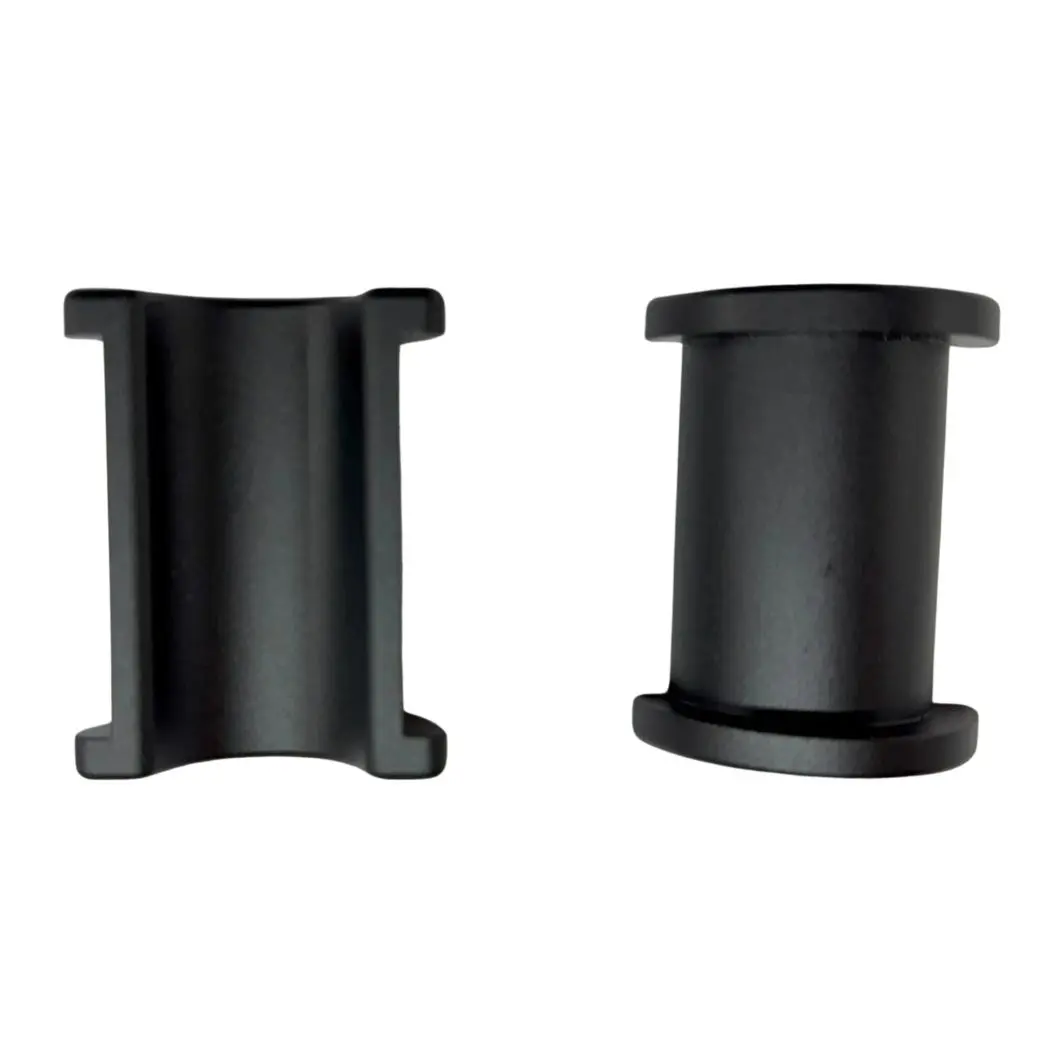 Black cylindrical metal spacers