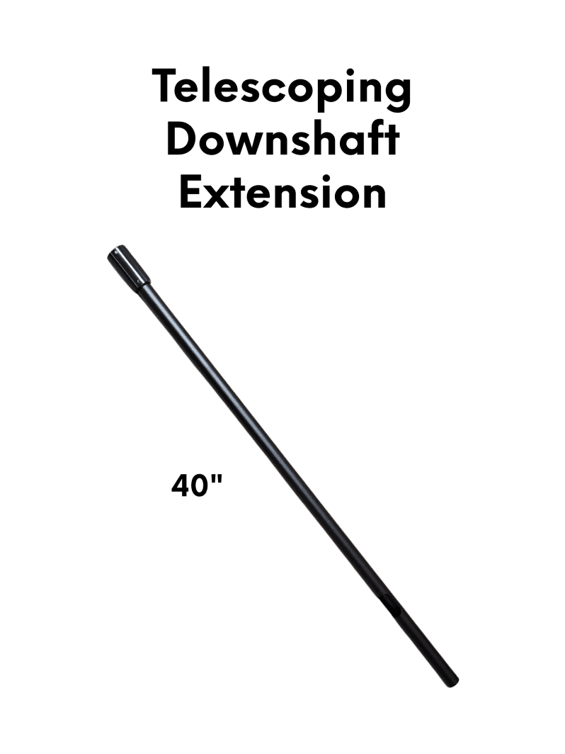 Sleek metal rod on black background