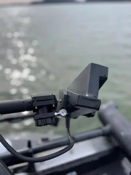 Technology on boat with water backdrop