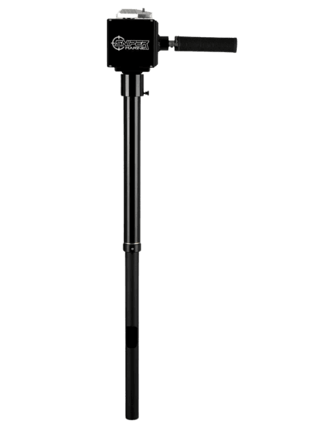 Electric can opener on black background