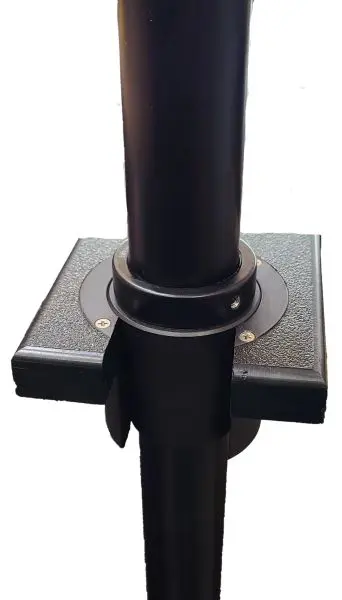 Vertical pole with square mounting