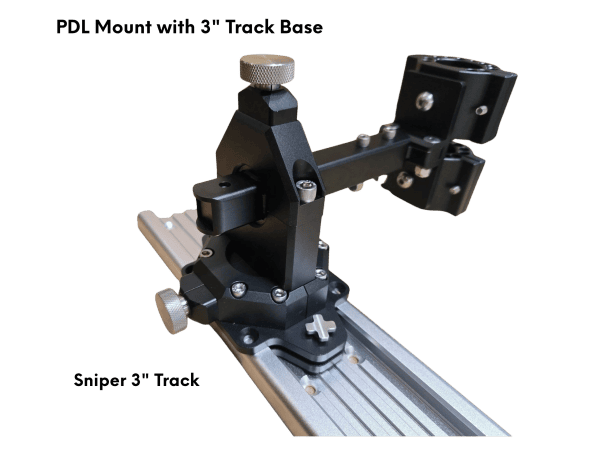 Camera mount on metal rail
