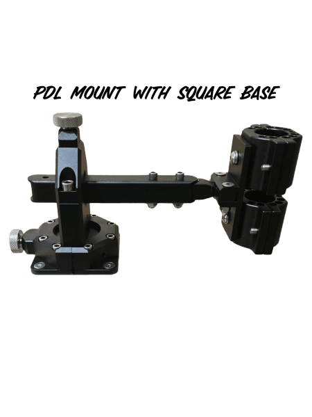 Industrial mounting bracket on black background
