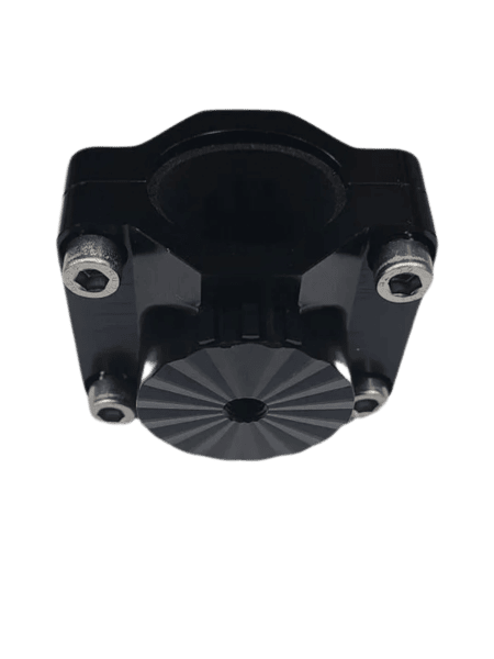 Industrial device on black background