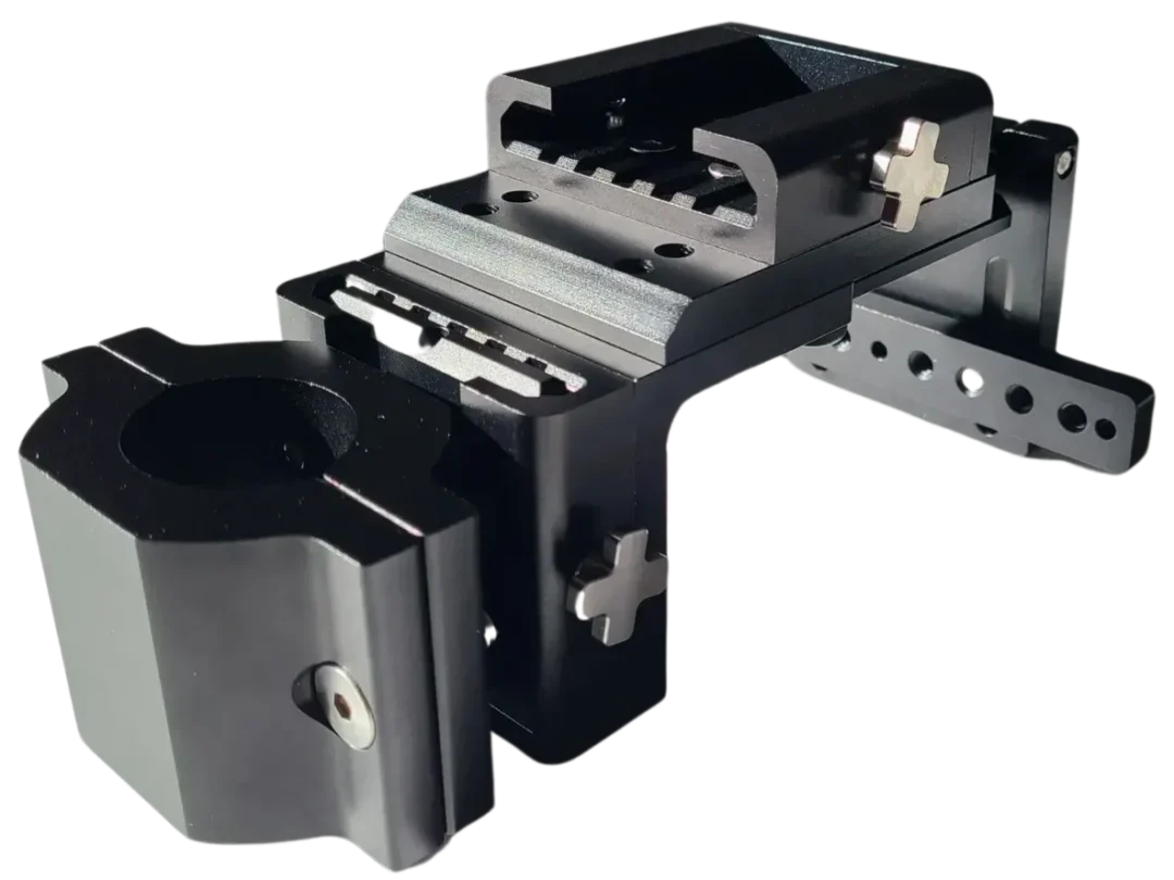Industrial metal bracket with screws