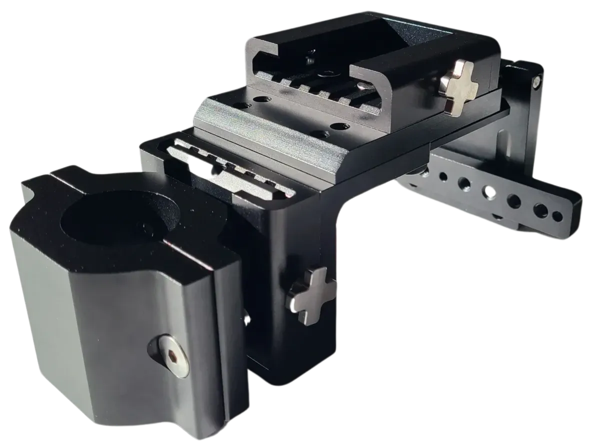 Industrial metal bracket with screws