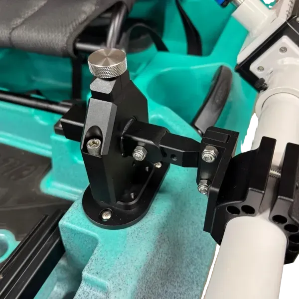 Kayak paddle holder mechanism detail