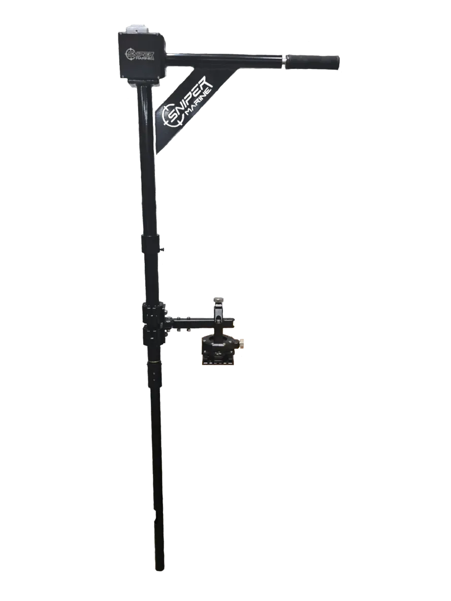 Fishing rod holder on black background
